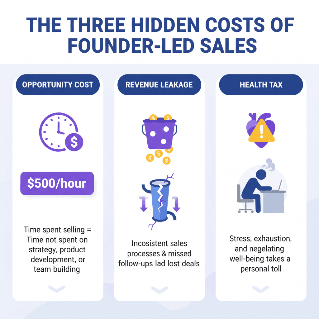 The three hidden cost categories of founder-led sales