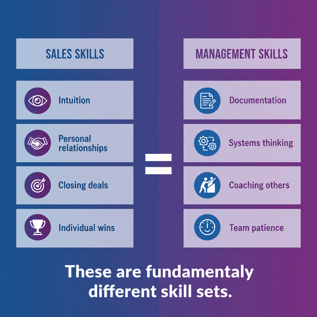 Sales skills vs management skills comparison