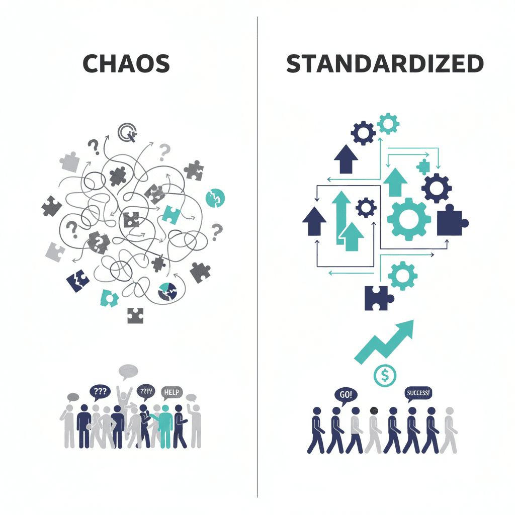 Chaos vs Standardized Sales: The difference between a Wild West floor and a systemized team